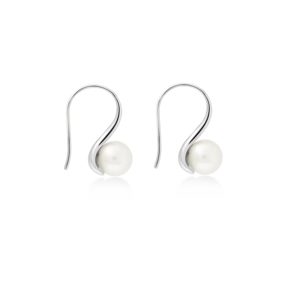 Lumine Pearl Sterling Silver 925 Hook Earrings