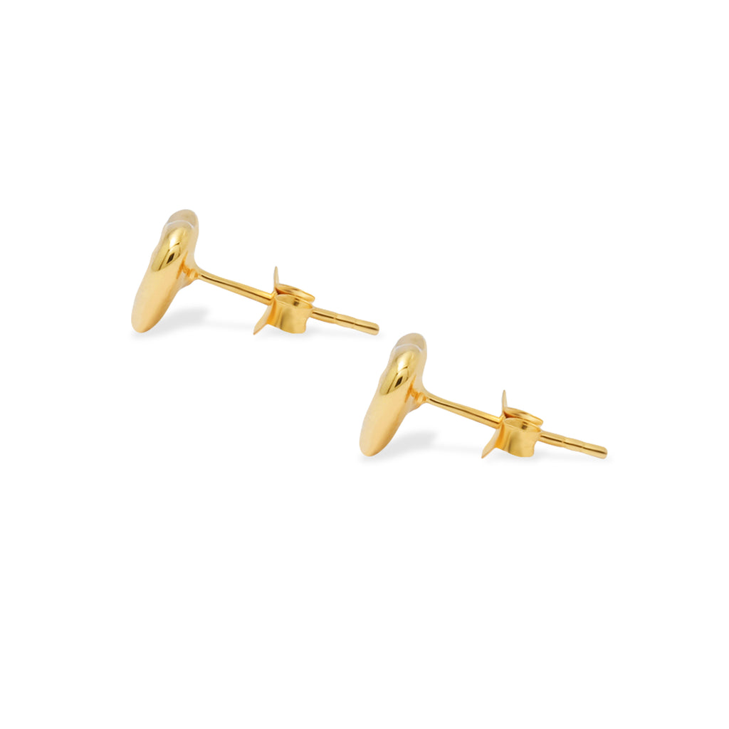Anting Stud Gold Plated Koleksi Dainty Heart Sterling Silver 925