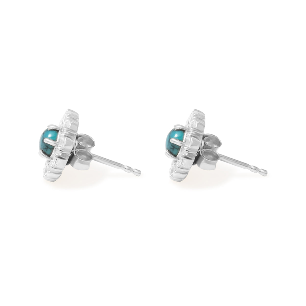Anting Stud Flower 2 in 1 Perak 925 Koleksi Azzura