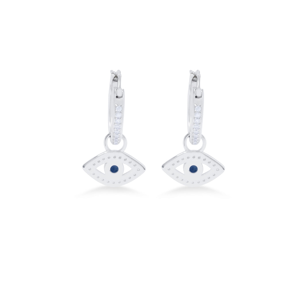 Anting Hoop Perak Koleksi Evil Eye Sterling Silver 925