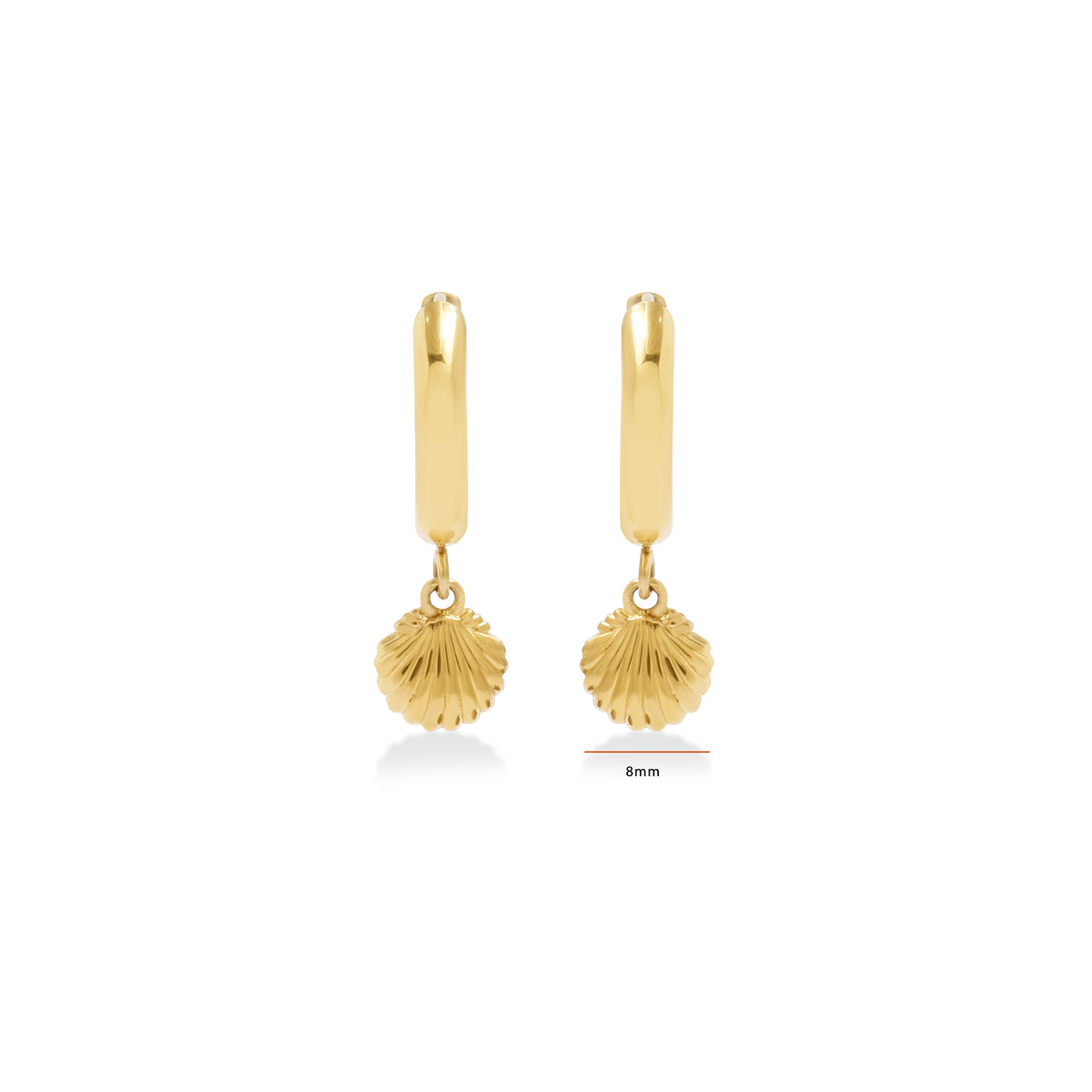 925 Sterling Silver Shell Collection Hoop Earrings