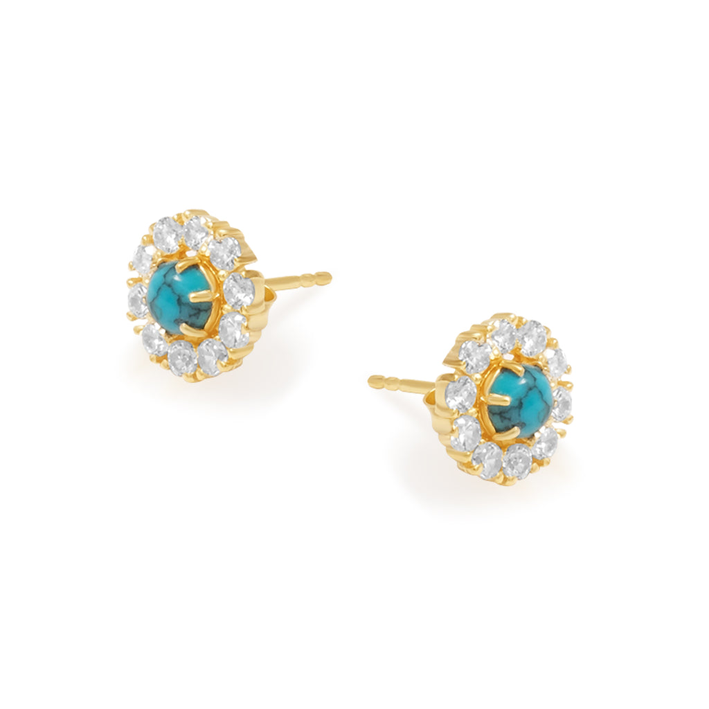 Anting Stud Flower 2 in 1 Perak 925 Koleksi Azzura