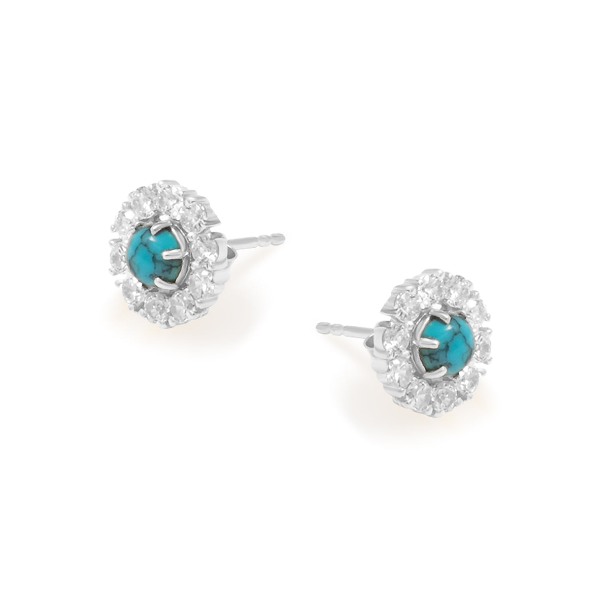 Anting Stud Flower 2 in 1 Perak 925 Koleksi Azzura