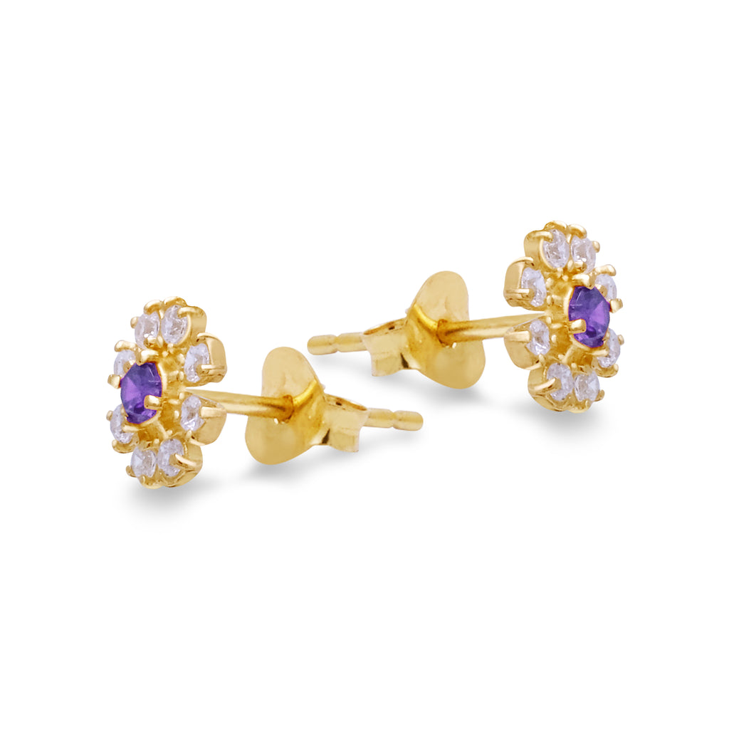 Anting Stud Koleksi Coreopsis Sterling Silver 925 Gold Plated