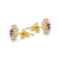 Anting Stud Koleksi Coreopsis Sterling Silver 925 Gold Plated