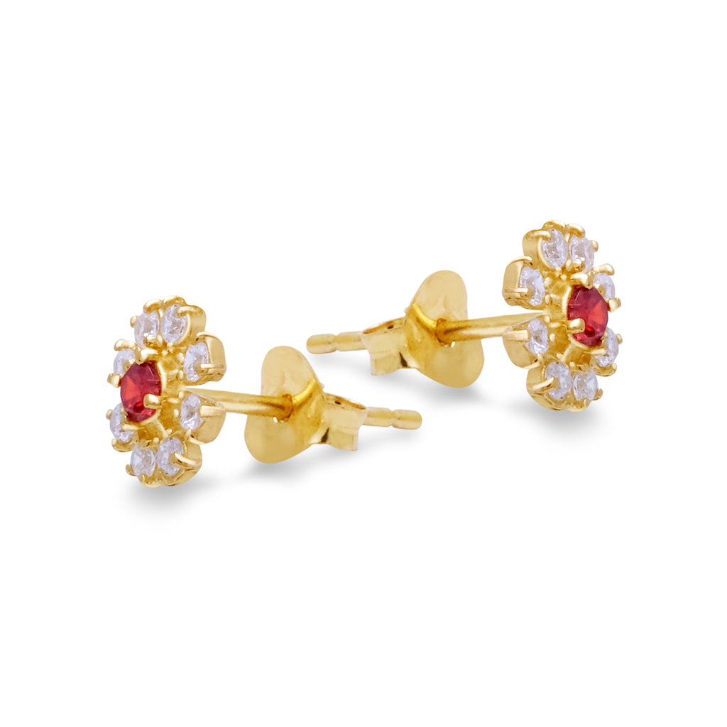 Anting Stud Koleksi Coreopsis Sterling Silver 925 Gold Plated