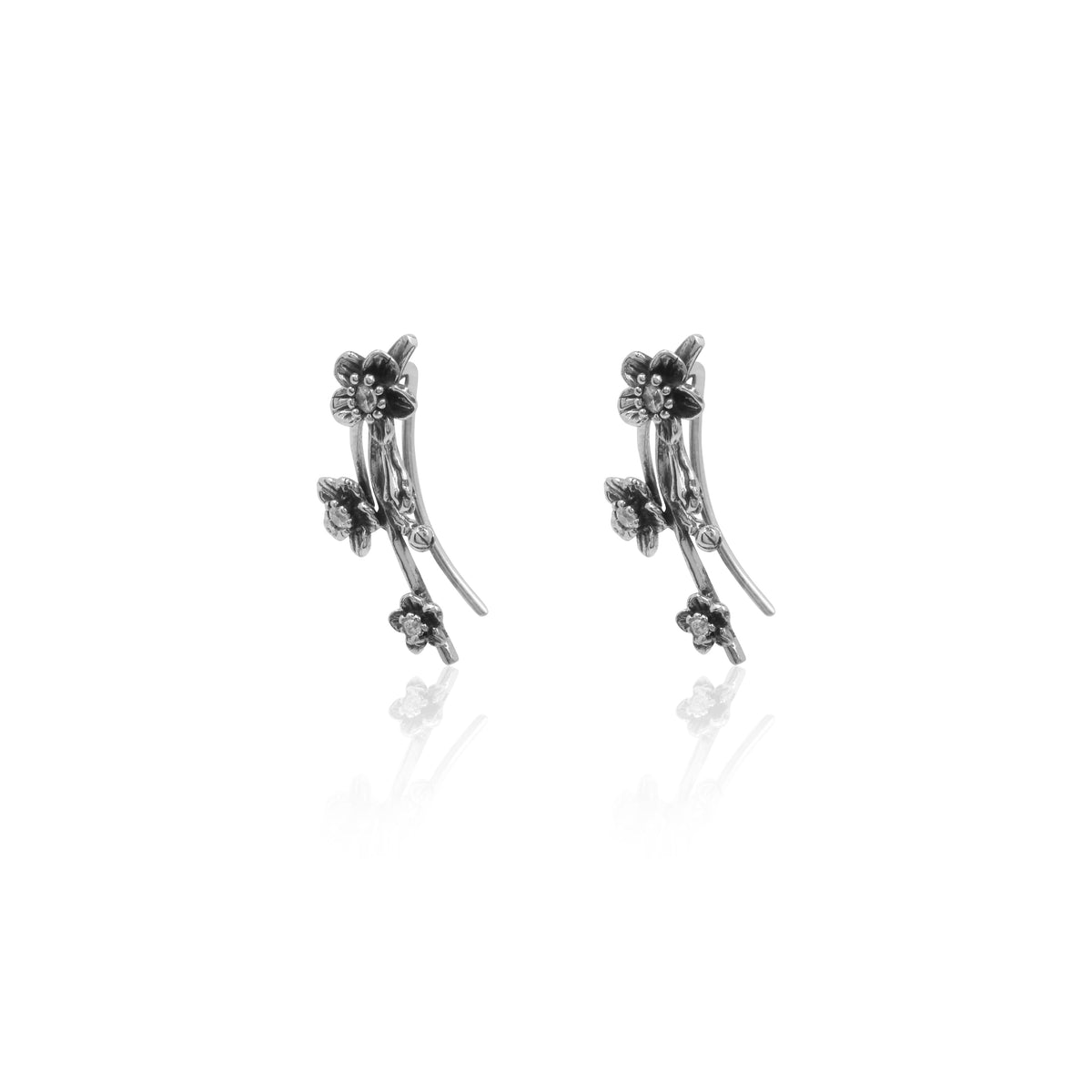 Anting Stud Perak 925 Koleksi Cherry Blossom Sterling Silver