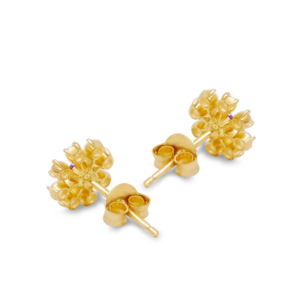 Anting Stud Koleksi Coreopsis Sterling Silver 925 Gold Plated