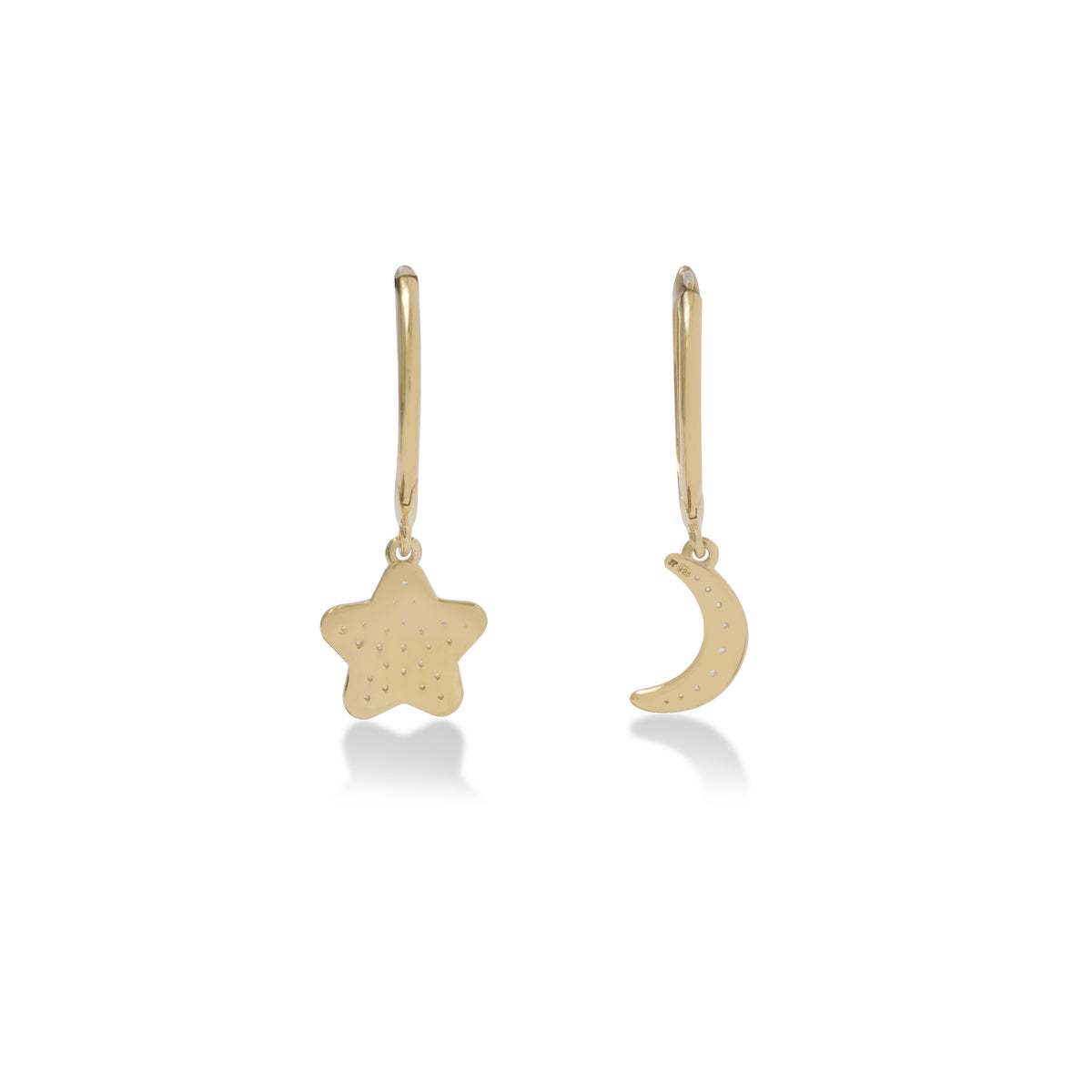 Selene Collection Sterling Silver 925 Gold Plated Hoop Earrings