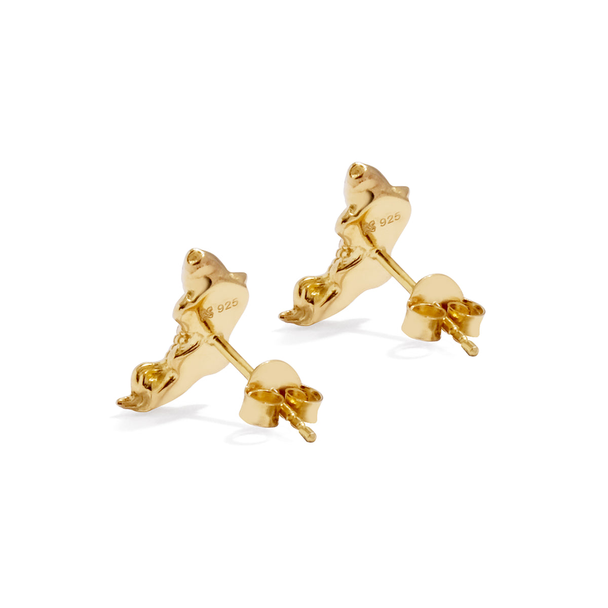 Anting Stud Perak Yamabuki Sterling Silver 925 Gold Plated