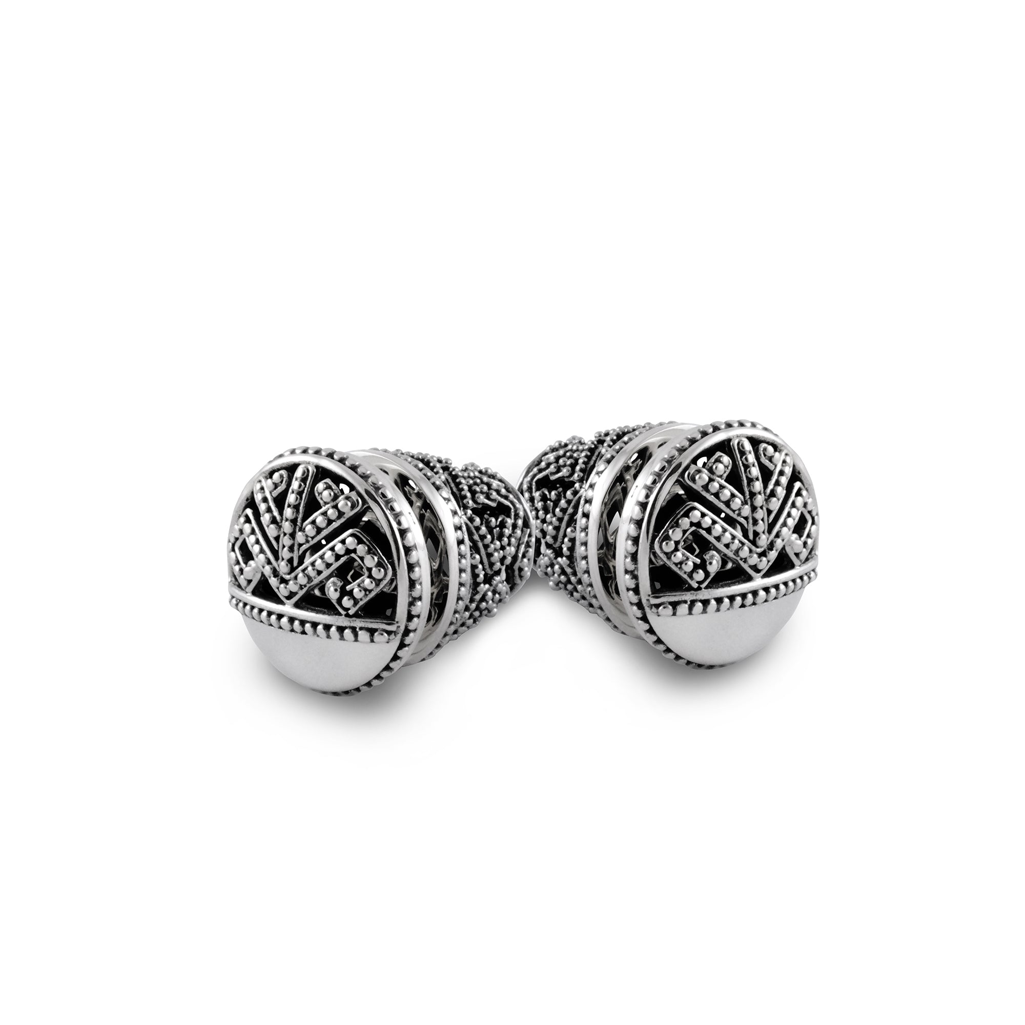 Anting Subeng Besar Perak 925 Koleksi Songket Sterling Silver