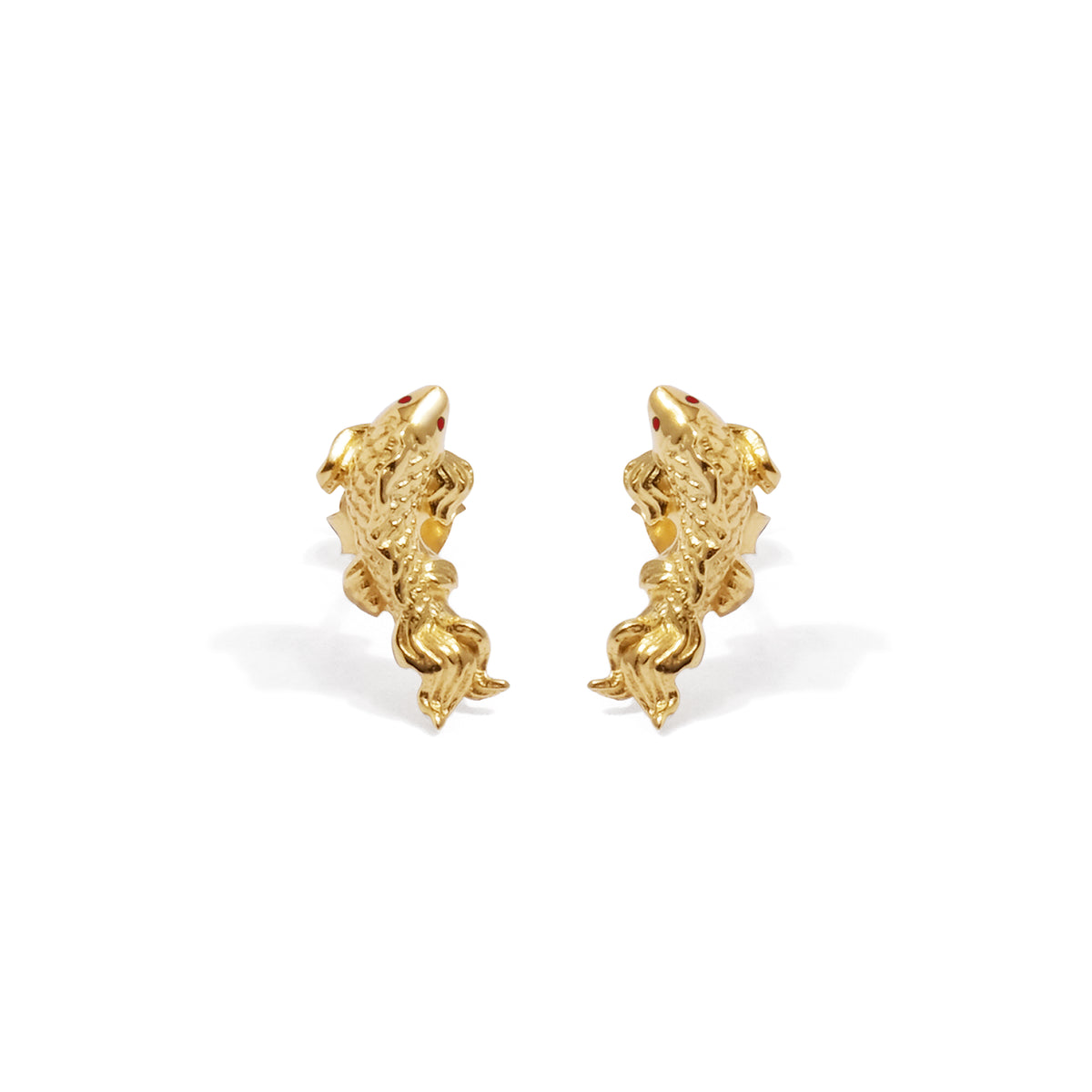 Anting Stud Perak Yamabuki Sterling Silver 925 Gold Plated