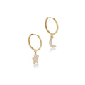 Anting Hoop Perak Koleksi Selene Sterling Silver 925 Gold Plated