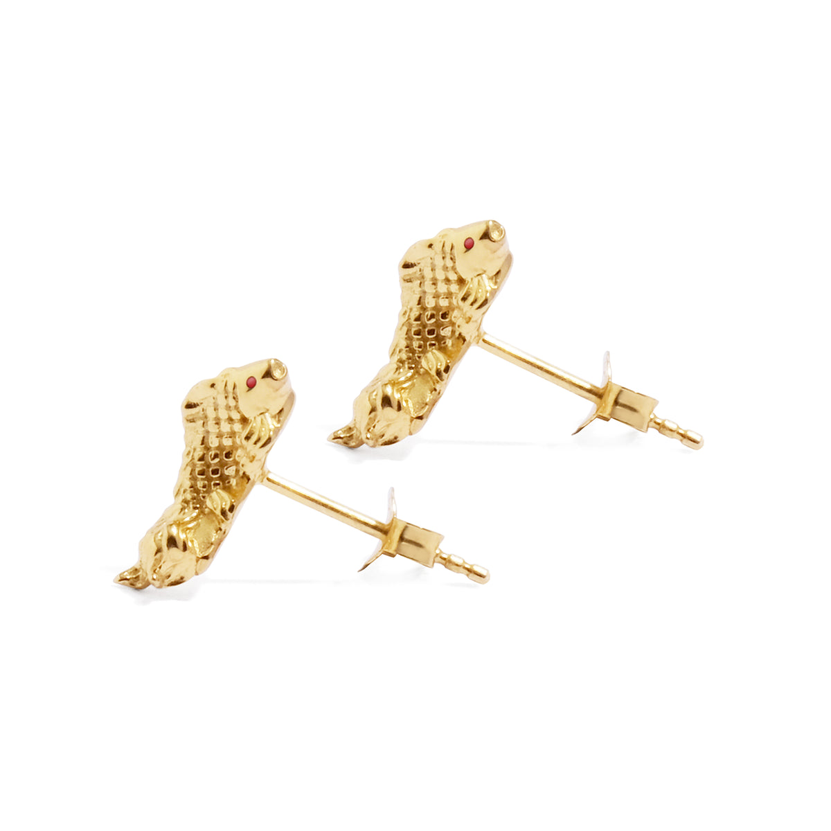 Anting Stud Perak Yamabuki Sterling Silver 925 Gold Plated