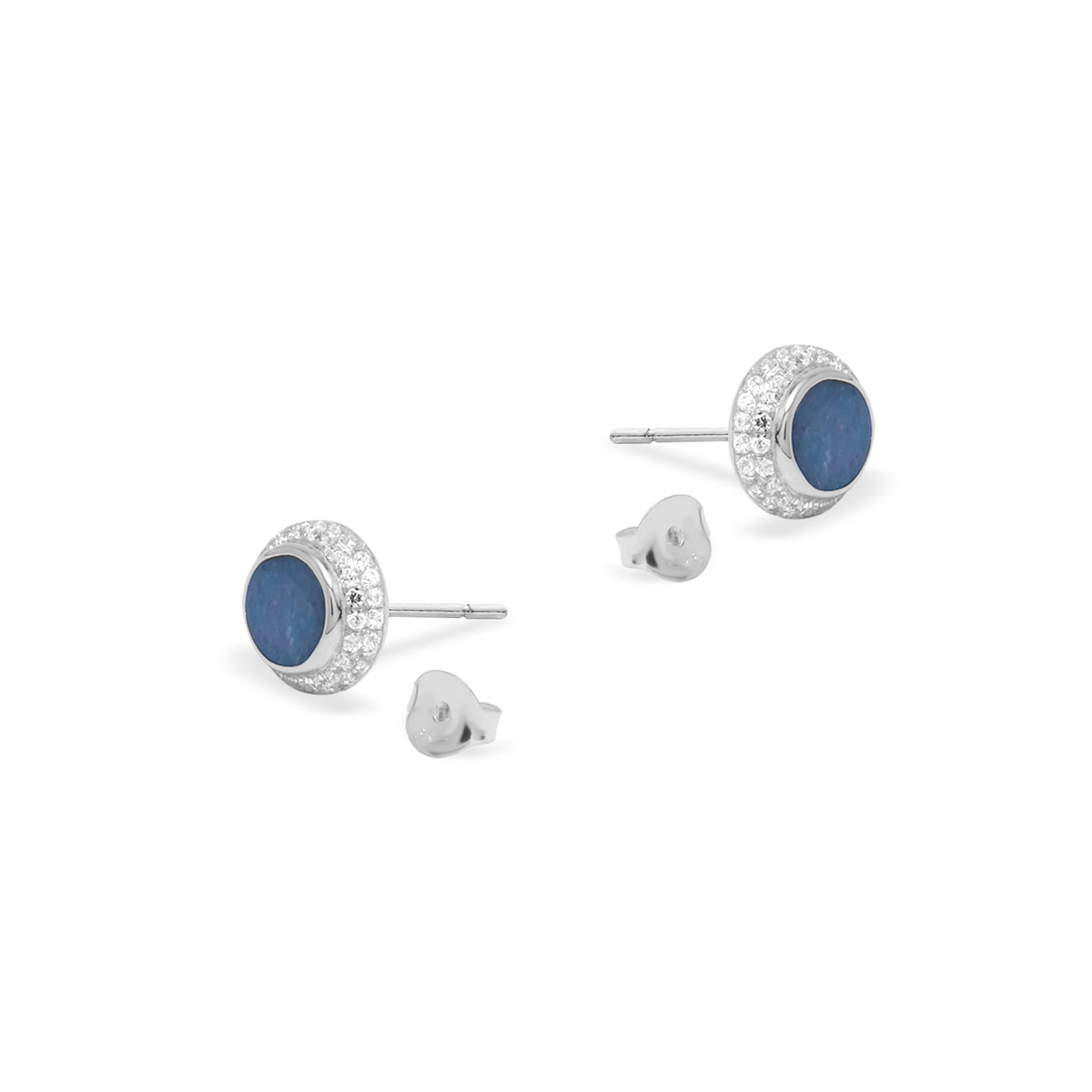 Anting Stud Kecil Koleksi Opal Perak 925