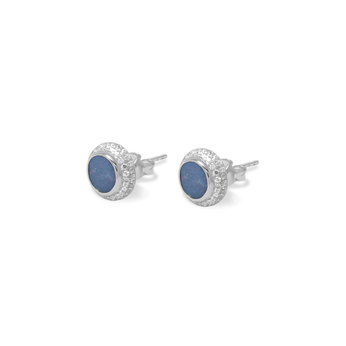 Anting Stud Kecil Koleksi Opal Perak 925
