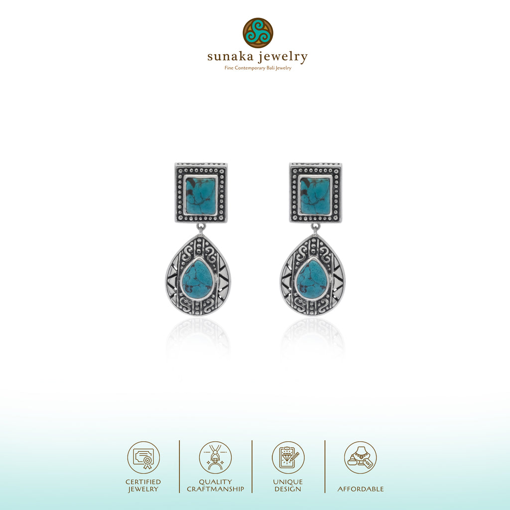 Anting Stud Perak Koleksi Bohemian Sterling Silver 925