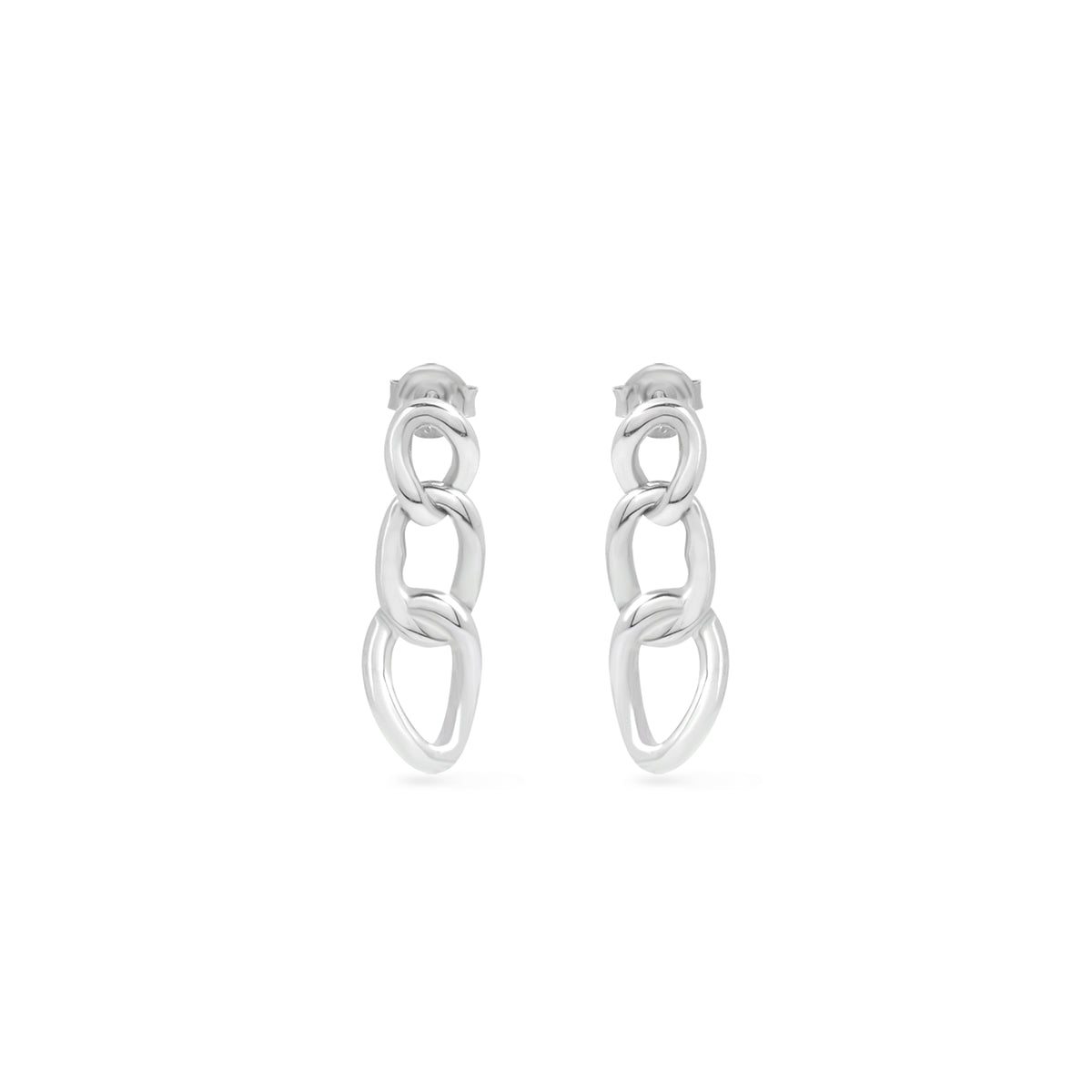 Anting Rantai Drop Curb Koleksi Cuban Sterling Silver 925