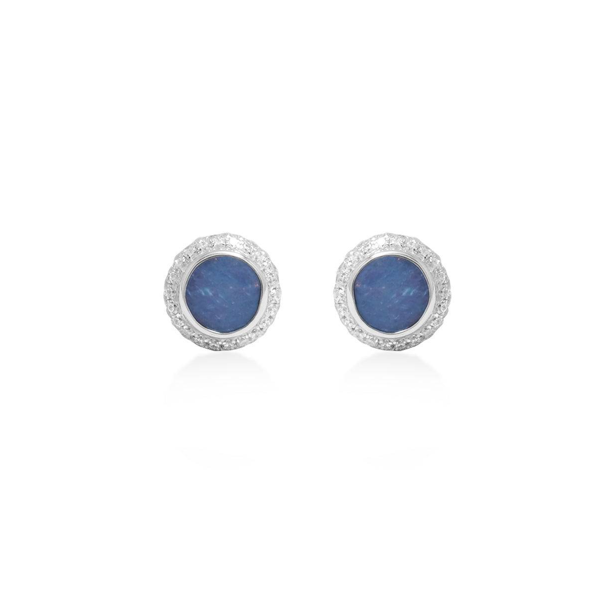 Anting Stud Kecil Koleksi Opal Perak 925
