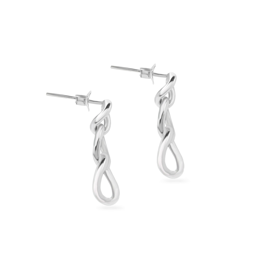 Anting Rantai Drop Curb Koleksi Cuban Sterling Silver 925