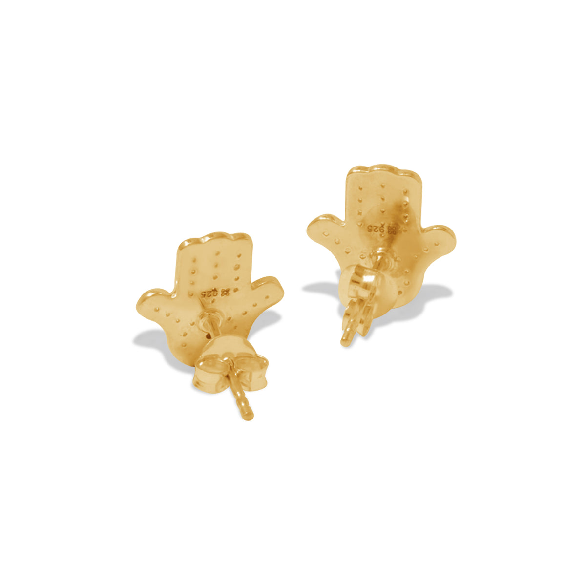 Anting Stud Perak Koleksi Hamsa Sterling Silver 925 Gold Plated