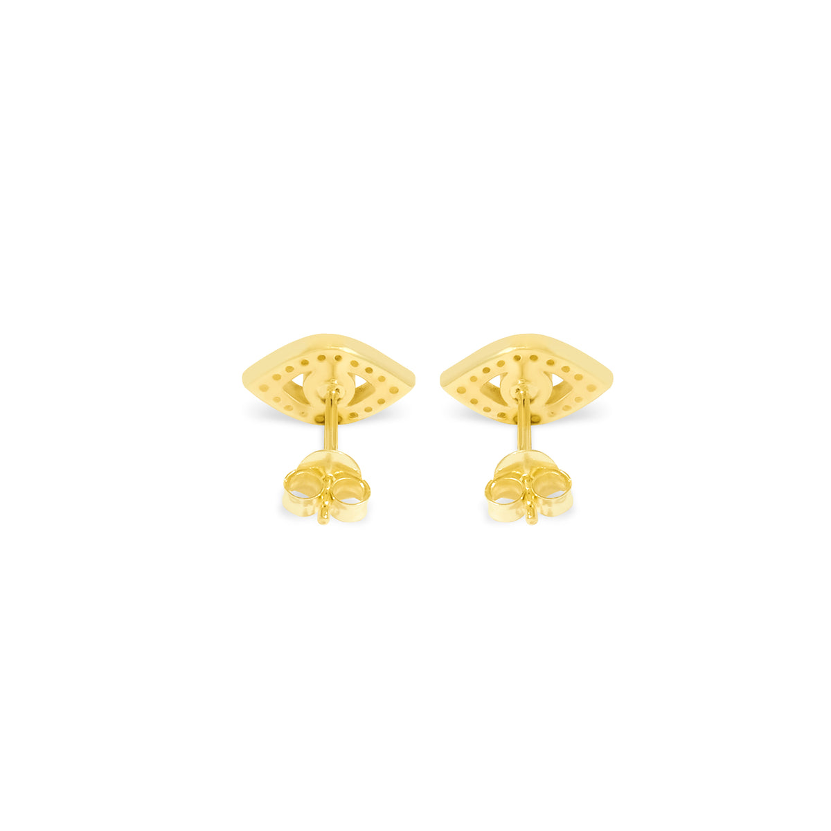 Anting Stud Perak Koleksi Evil Eye Sterling Silver 925 Gold Plated