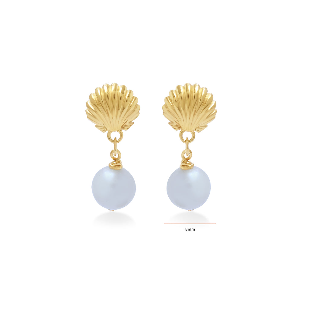 Anting Dangling Koleksi Shell Sterling Silver 925