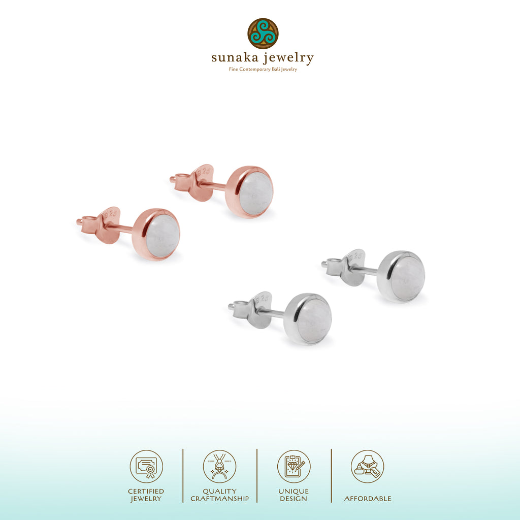 Anting Stud Round Koleksi Serenity Perak 925