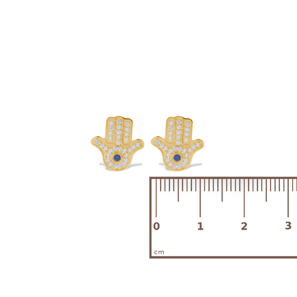 Anting Stud Perak Koleksi Hamsa Sterling Silver 925