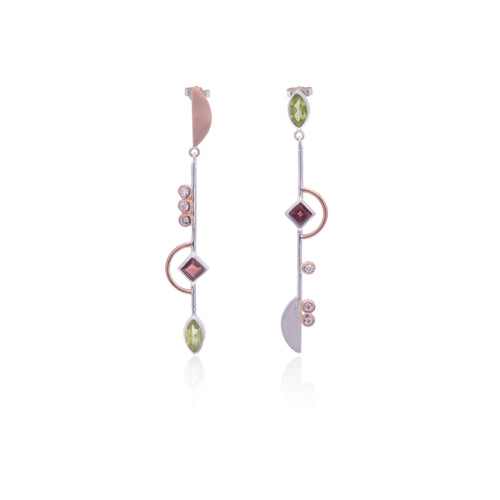 925 Silver Drop Earrings Nirmana Collection