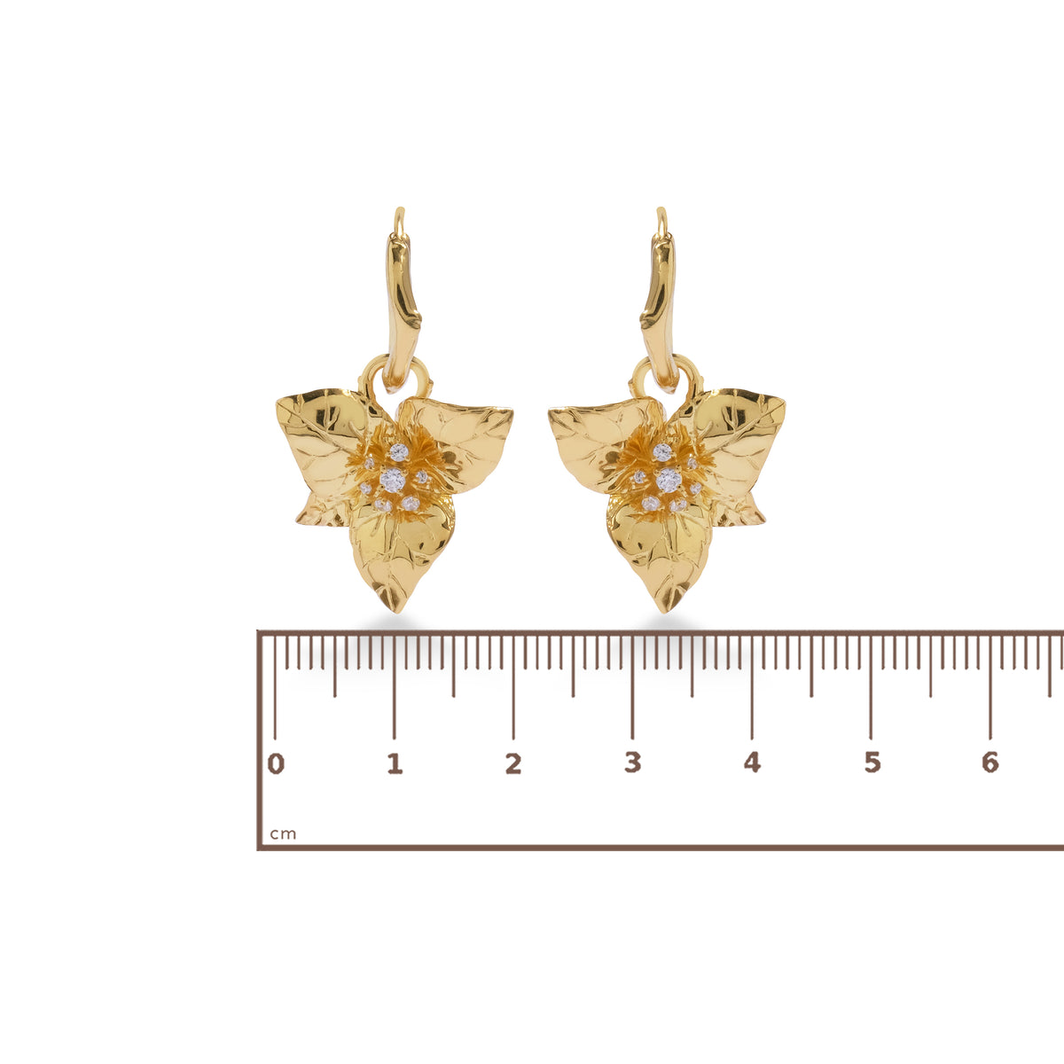 Bougainvillea Sterling Silver 925 Hoop Earrings