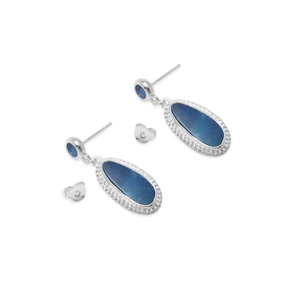 Anting Stud Koleksi Opal Perak 925