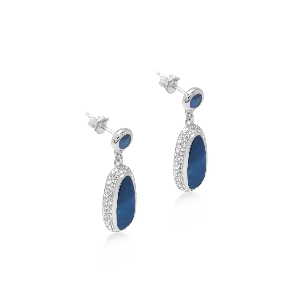 Anting Stud Koleksi Opal Perak 925