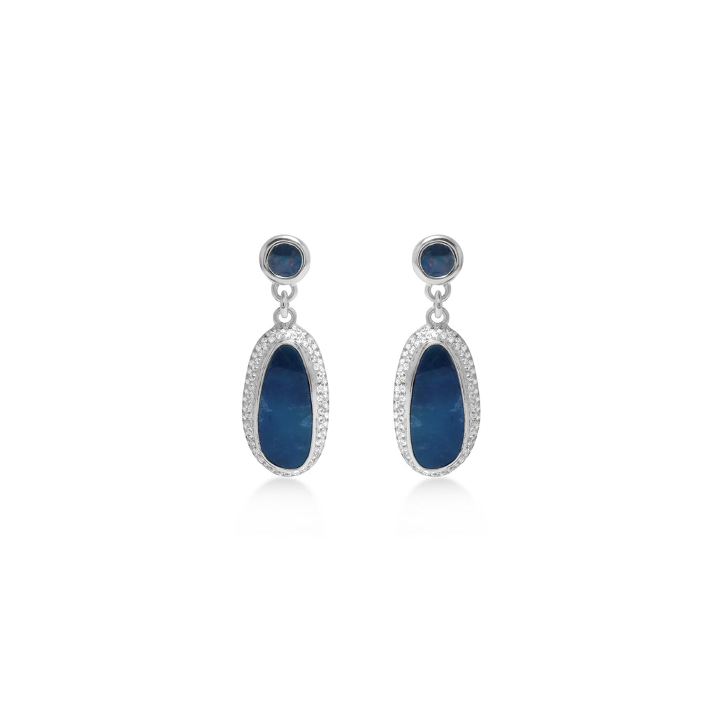 Anting Stud Koleksi Opal Perak 925