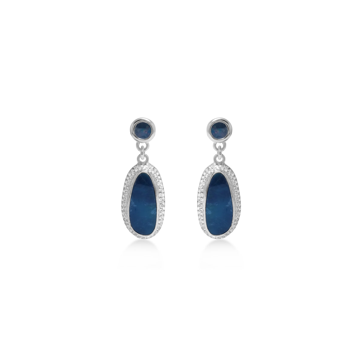 Anting Stud Koleksi Opal Perak 925