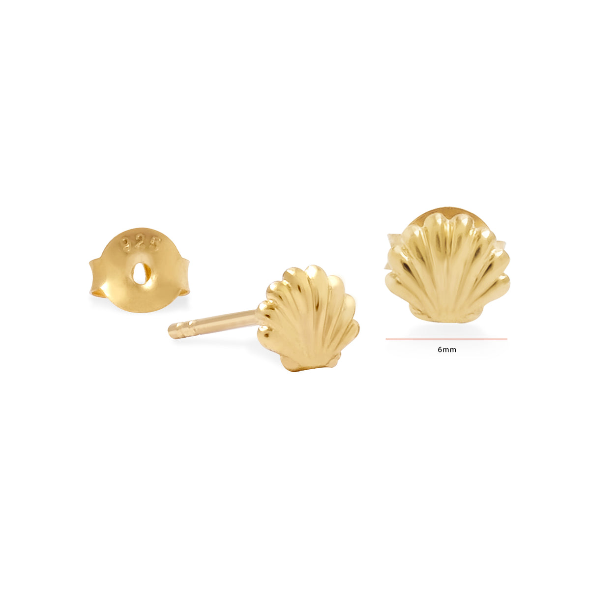 Anting Stud Koleksi Shell Sterling Silver 925