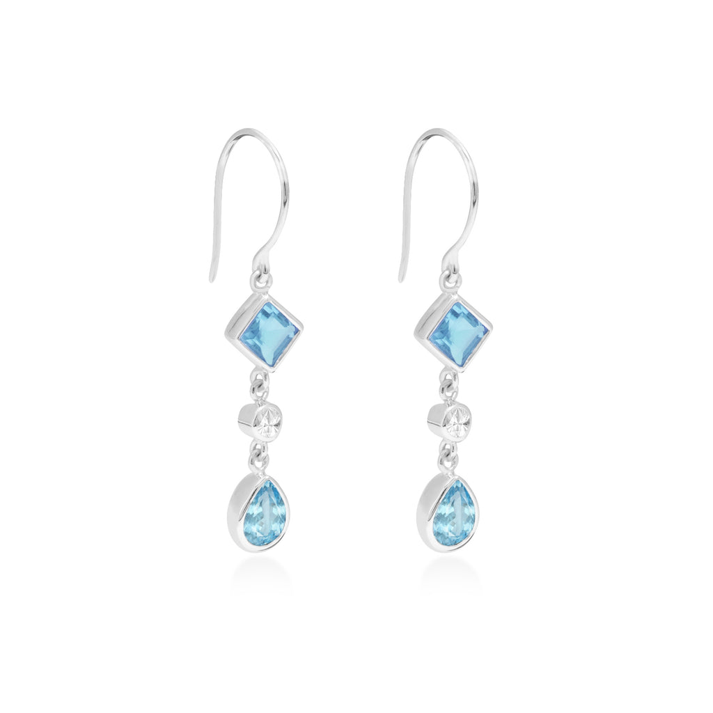 Anting Dangling Double Drop Perak 925 Koleksi Alleania