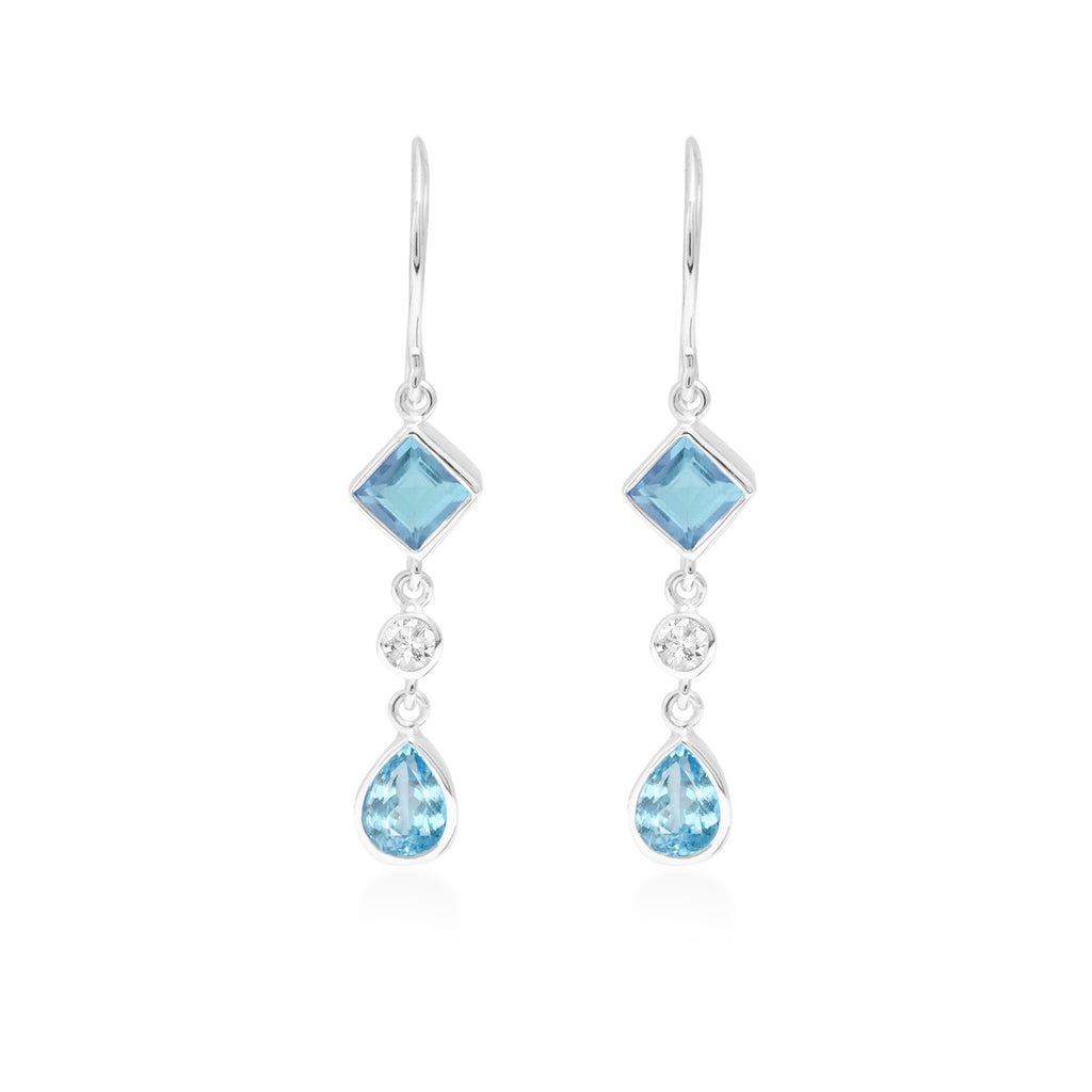 Anting Dangling Double Drop Perak 925 Koleksi Alleania