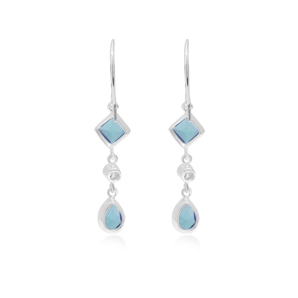 Anting Dangling Double Drop Perak 925 Koleksi Alleania