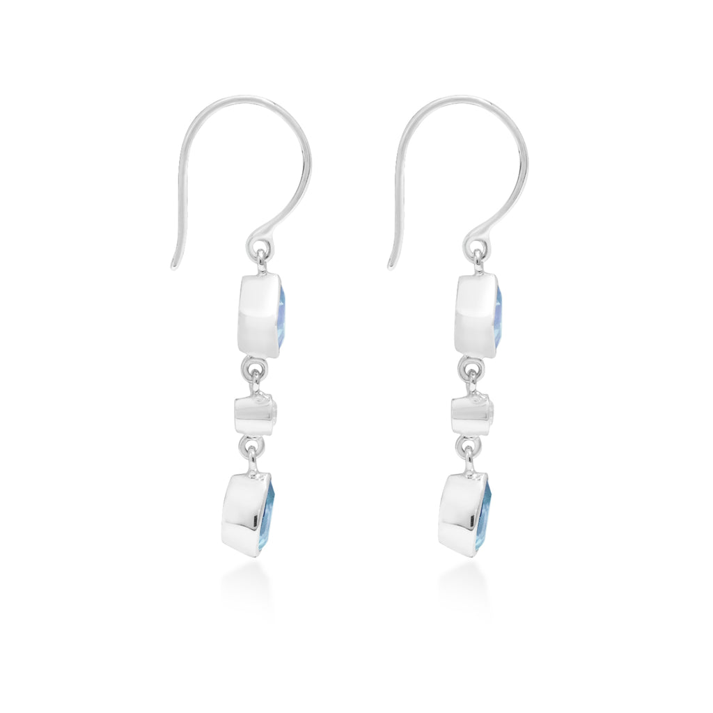 Anting Dangling Double Drop Perak 925 Koleksi Alleania
