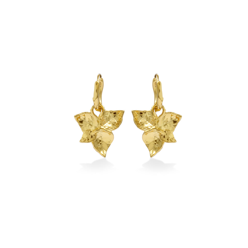 Bougainvillea Sterling Silver 925 Hoop Earrings