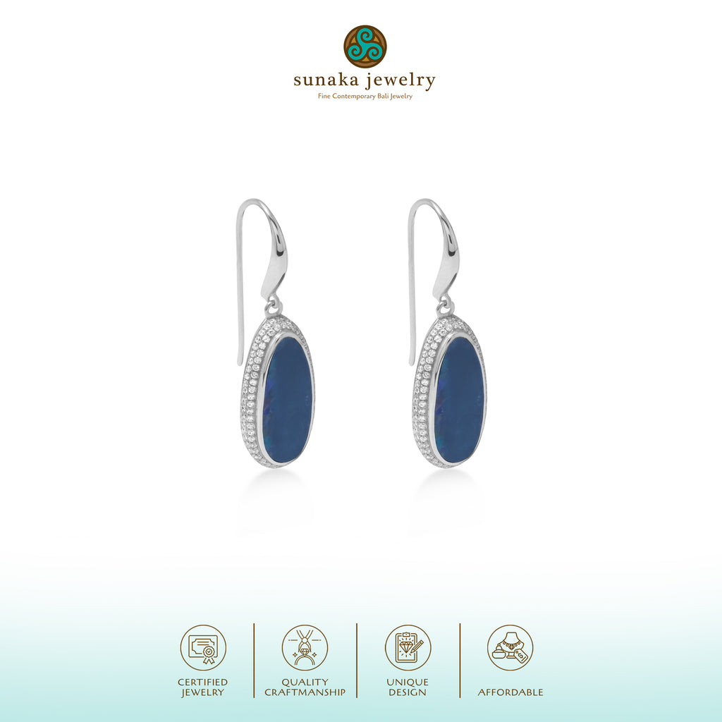 Anting Hook Koleksi Opal Perak 925