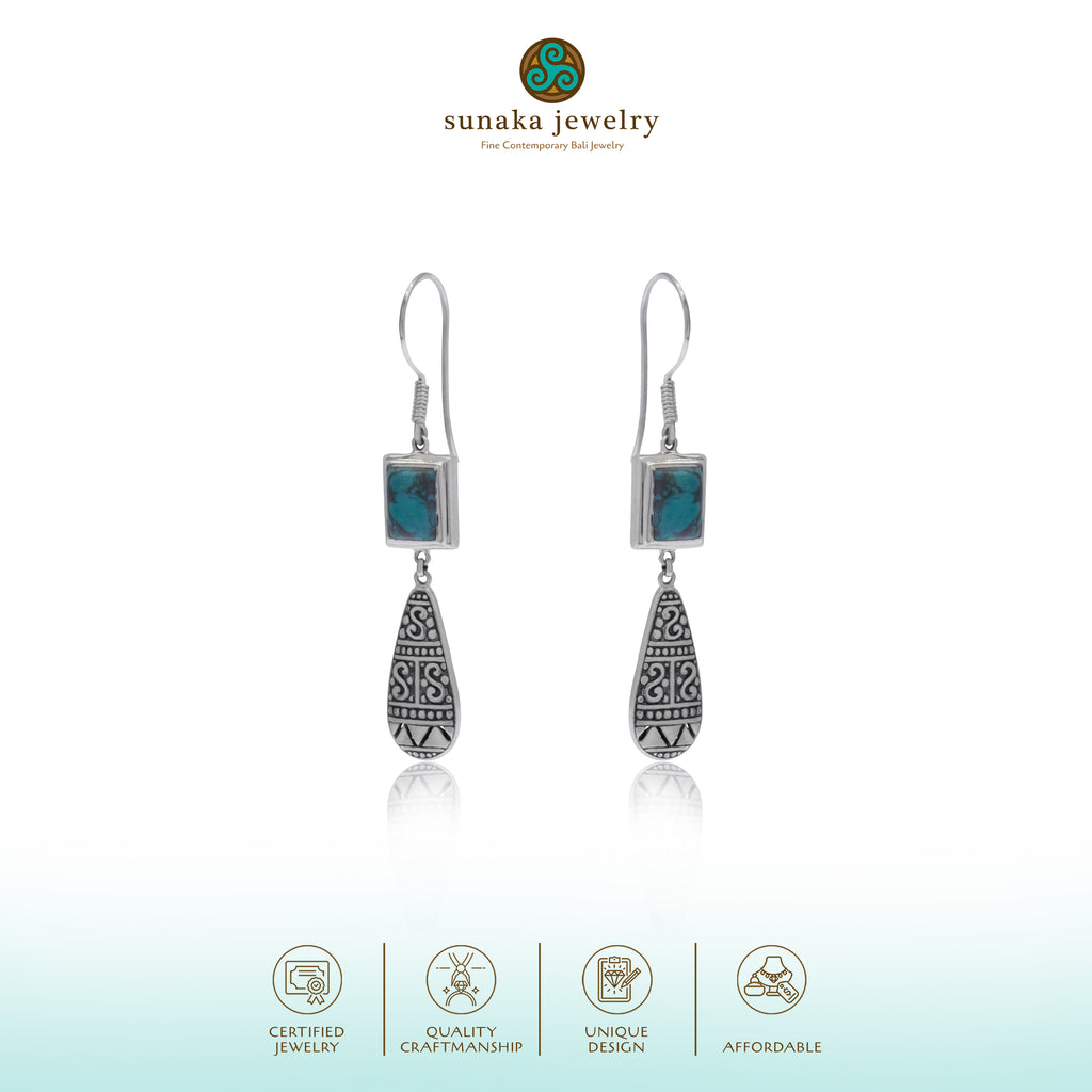 Anting Dangling Koleksi Bohemian Sterling Silver 925