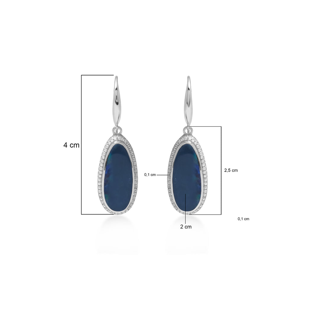 Anting Hook Koleksi Opal Perak 925