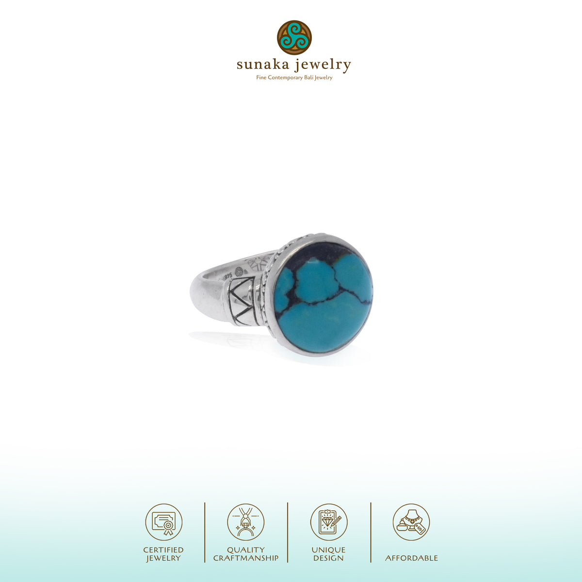 Cincin Statement Perak Koleksi Bohemian Sterling Silver 925
