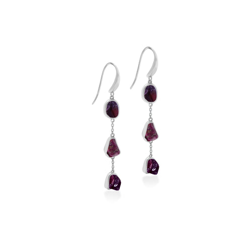 Pristine Chakra Collection 925 Silver Drop Earrings
