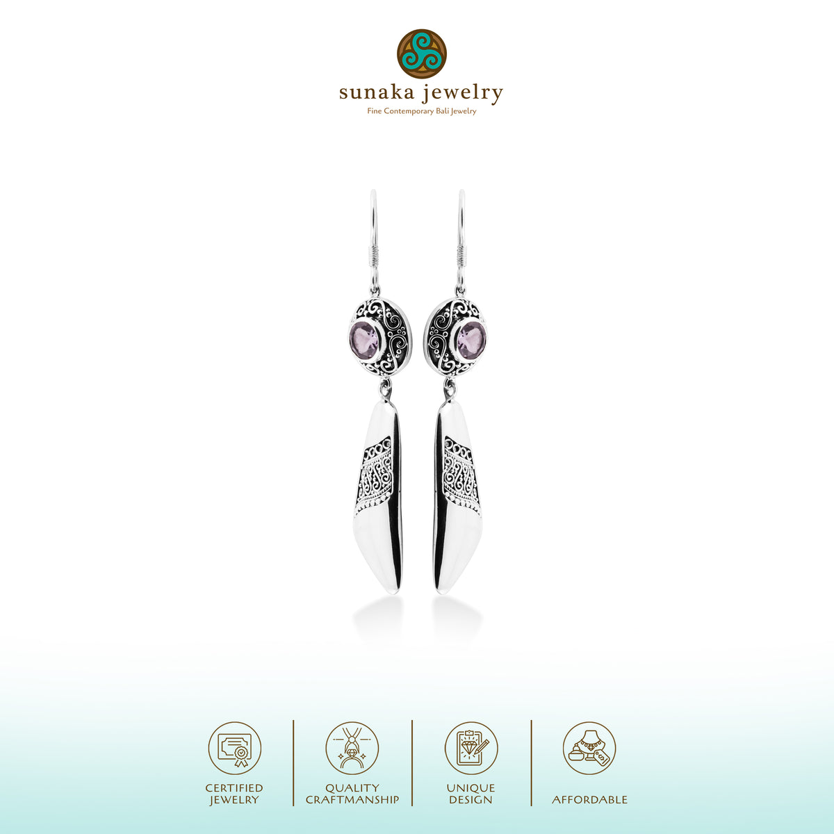 Indonesian Batik Collection Drop Earrings
