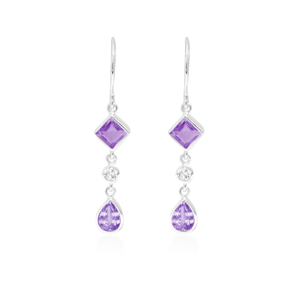 Anting Dangling Double Drop Perak 925 Koleksi Alleania