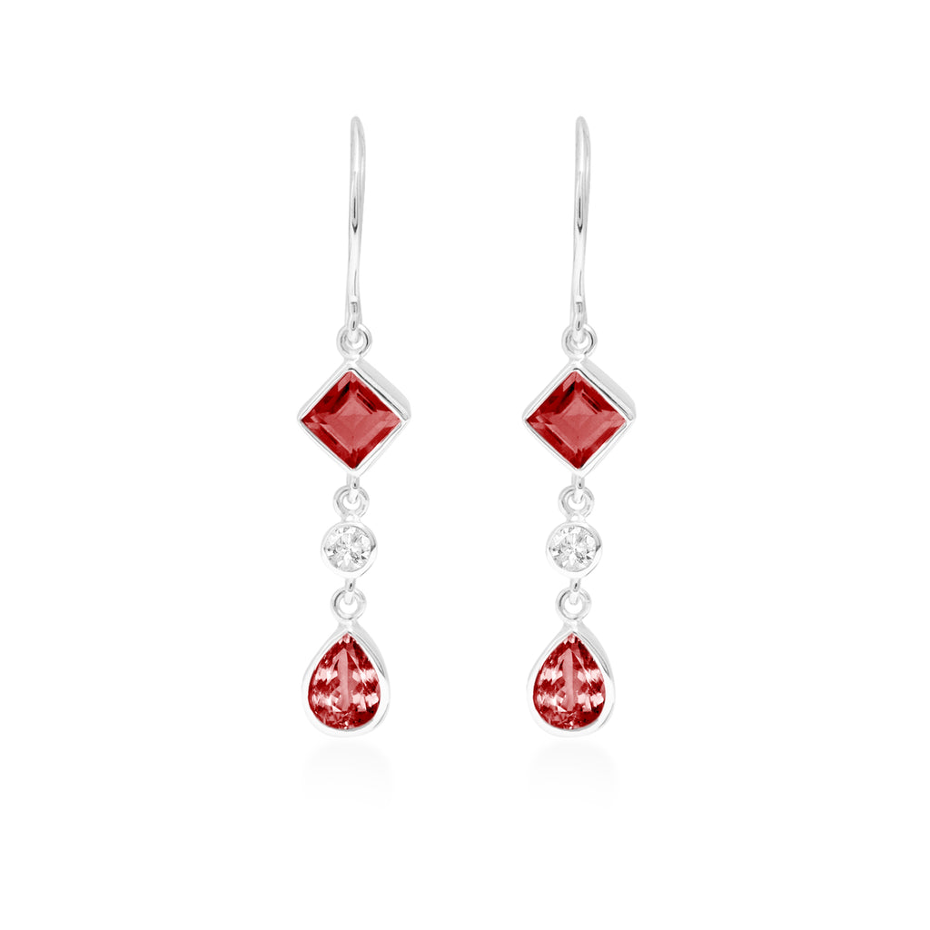Anting Dangling Double Drop Perak 925 Koleksi Alleania