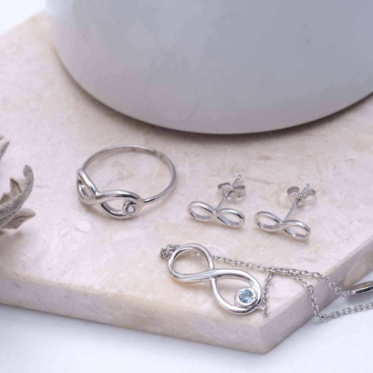 Anting Stud Koleksi Infinity Sterling Silver 925